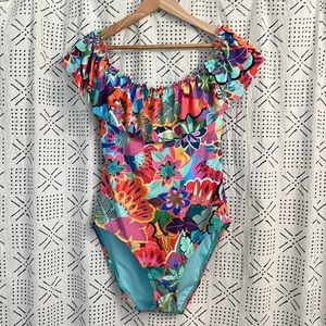 Bleu Rod Beattie Floral One Piece